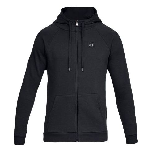 Men's Under Armour Rival square frame Logo Hooded Jacket Black 1320737-001