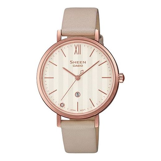 CASIO SHEEN Waterproof Quartz Sapphire Crystal Pink Analog SHE-4539CGL-7AUPR