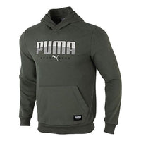 PUMA Athletics Hoodie 'Olive Green White' 586543-64