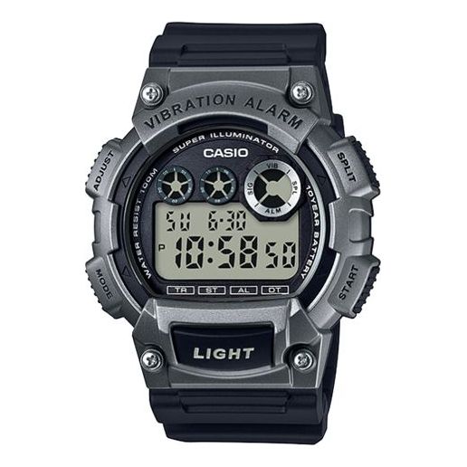 CASIO Sports Quartz Waterproof Shockproof Black Strap Mens Black Digital W-735H-1A3