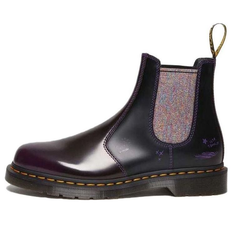 (WMNS) Dr. Martens x BT21 2976 Leather Chelsea Boots 'Purple Black' 30892511