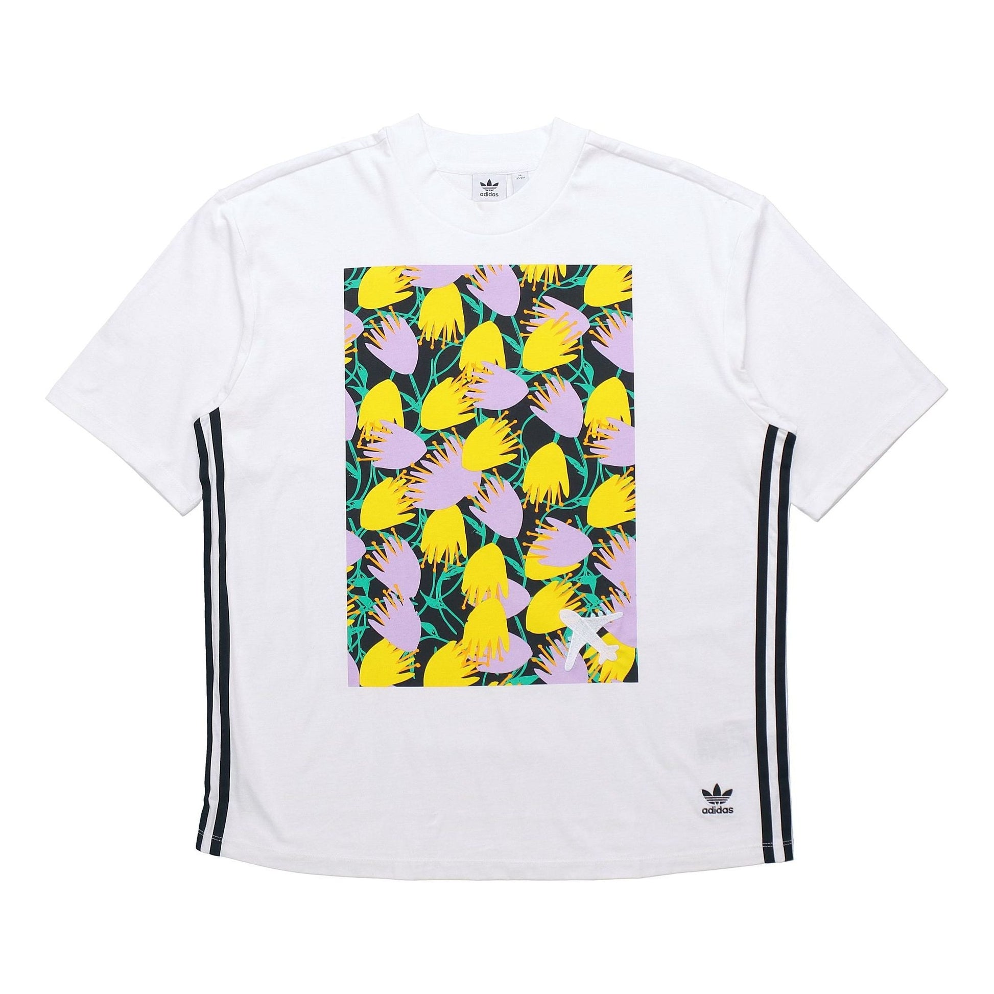 (WMNS) adidas originals GRAPHIC Flowers Short Sleeve White FL4080
