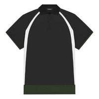 Men's Balenciaga FW21 Casual Double Layer Sports Short Sleeve Polo Shirt Black 661507TKVA51042