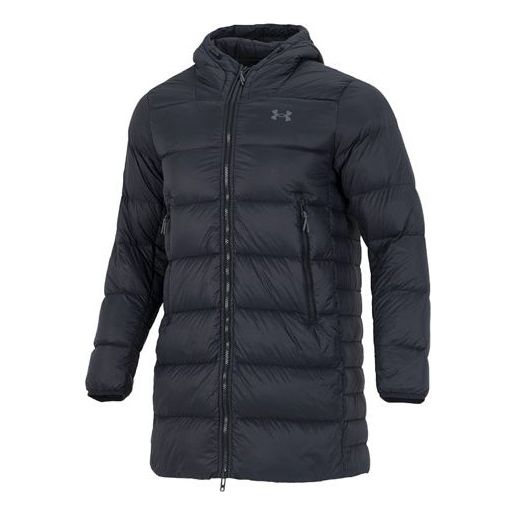 Under Armour Down Parka Fleece Jacket 'Black Grey' 1373663-001