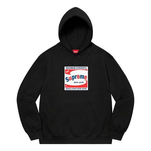 Supreme Shine Hooded Sweatshirt 'Black White Red' SUP-SS21-514