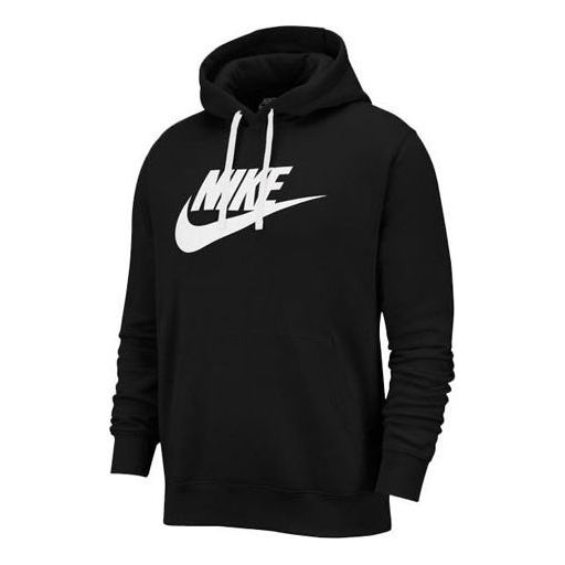 Men's Nike Casual Sports Hooded Solid Color Long Sleeves Black BV2973-010