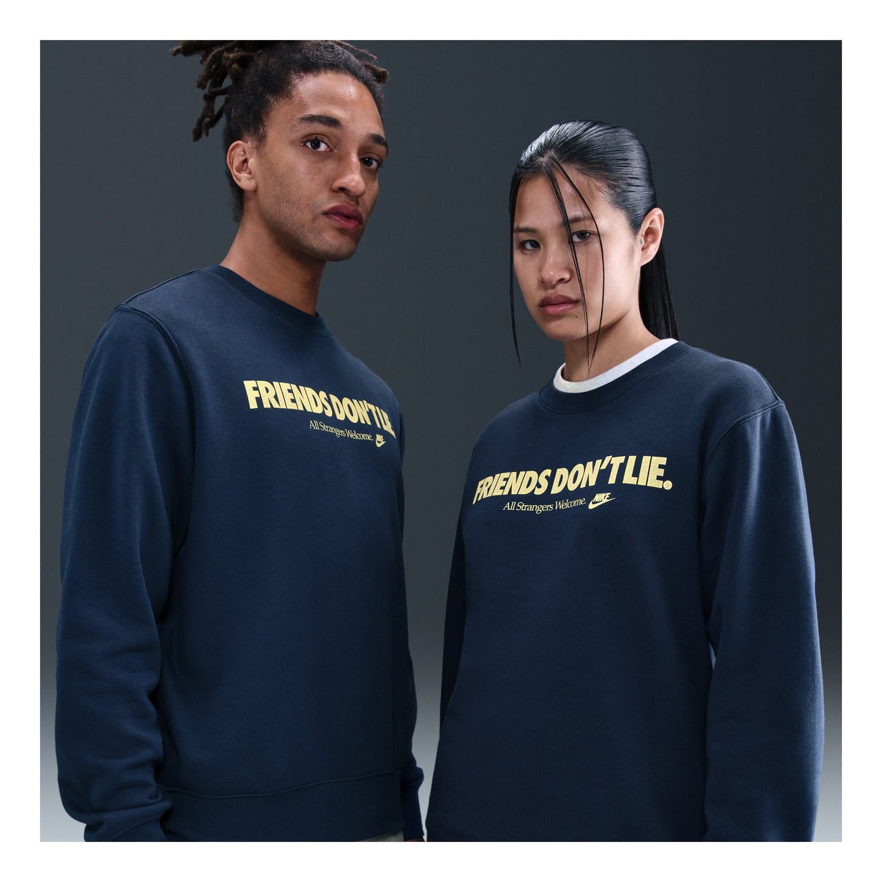 Nike x Stranger Things Fleece Crew 'Navy' IB5662-410