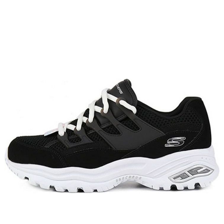(WMNS) Skechers D'Lites Low Top Sneakers Black 66666253-BLK