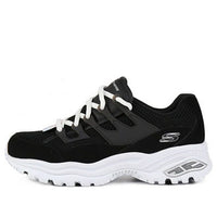 (WMNS) Skechers D'Lites Low Top Sneakers Black 66666253-BLK