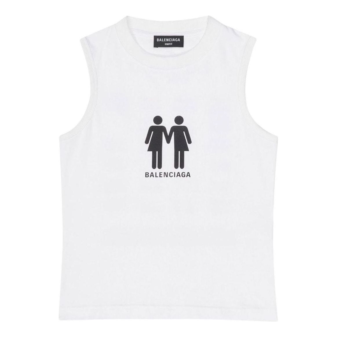 Balenciaga Pride 22 Tank Top 'White Black' 698102TMVO40904