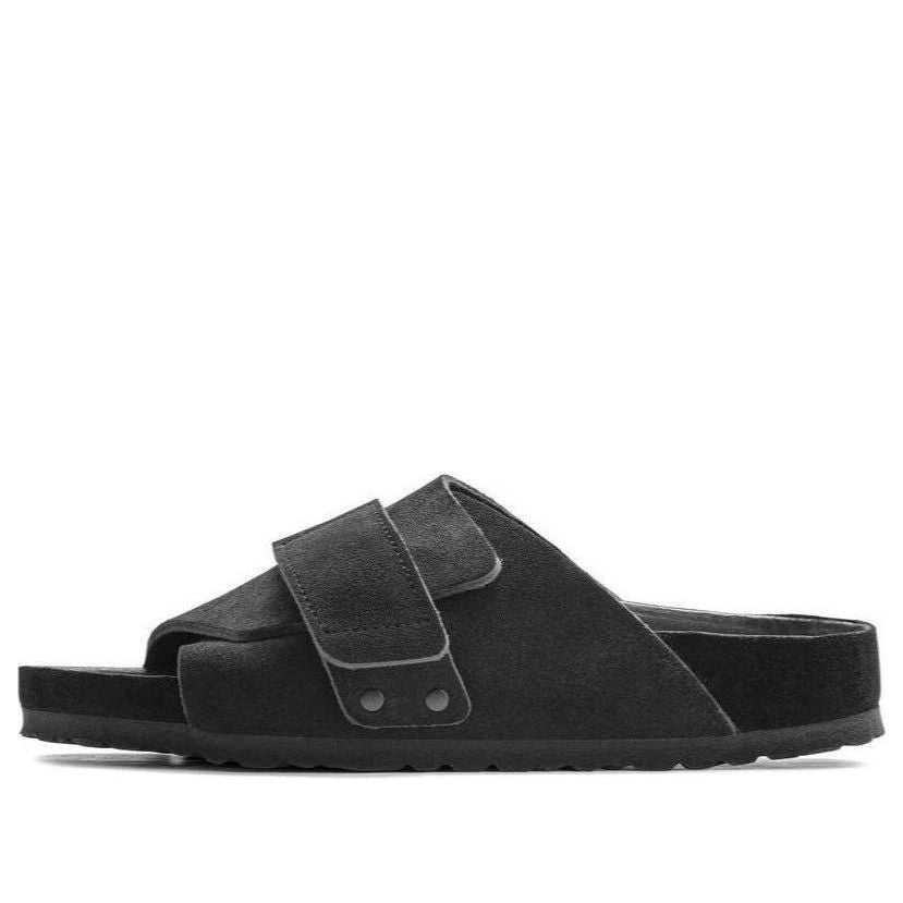 Birkenstock Kyoto Suede Leather Sandals 'Black' 1022317