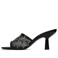 (WMNS) Gucci GG Mid-Heel Slide Sandal 'Black' 747245-F13B0-1000