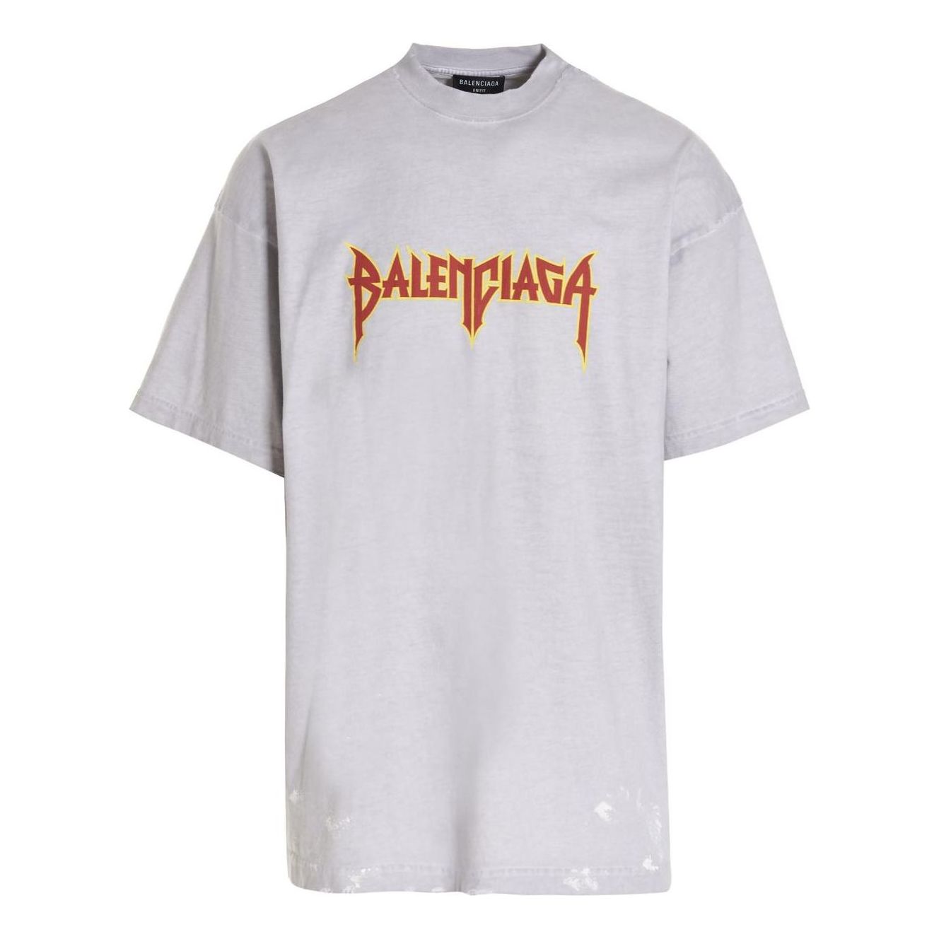 Balenciaga Metallica Short Sleeve T-Shirt Oversized Fit 'White Orange' 694576TMV880901