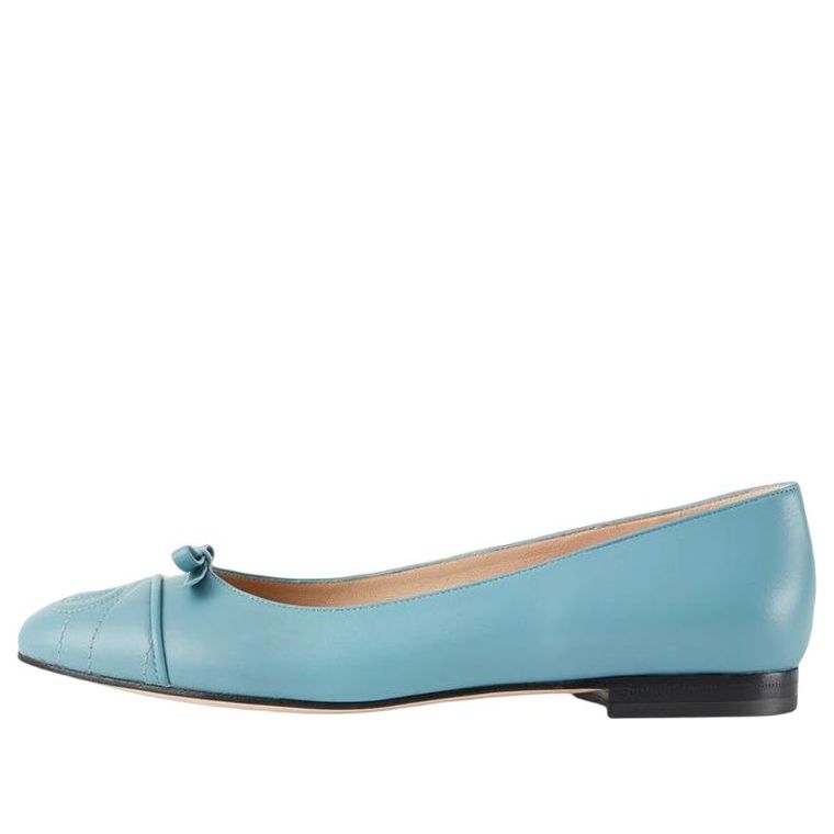 (WMNS) Gucci Ballet Flat With Double G Leather 'Sweet Blue' 680878-BKO60-4514