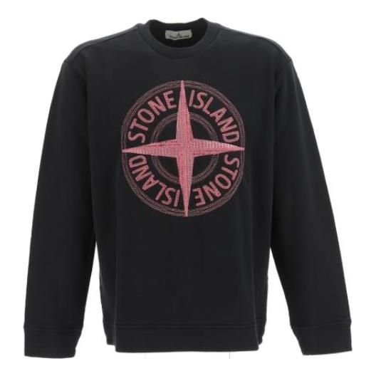STONE ISLAND Embroidered Logo Sweatshirt 'Black' 781565484-V0029