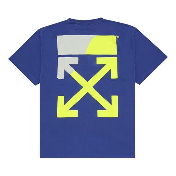 Off-White SS19 Arrows Oversize Short Sleeve T-Shirt 'Blue Neon Green' OMAA038S191850063060