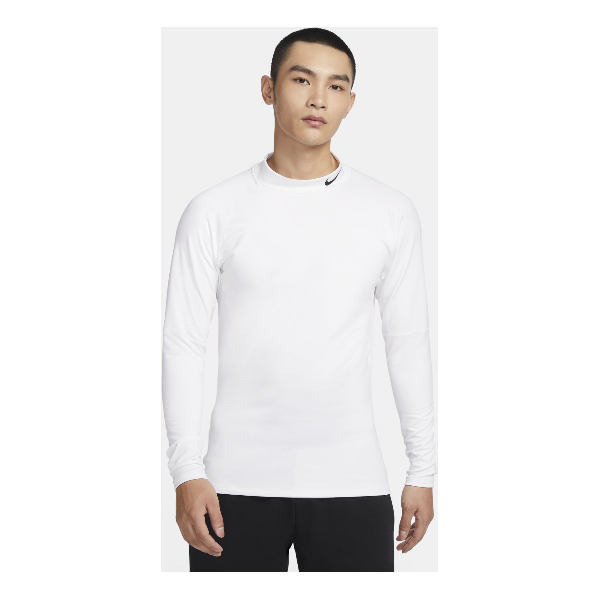 Nike Pro Dri-FIT Fitness Mock-Neck Long-Sleeve T-shirt 'Whiet' FB8516-100