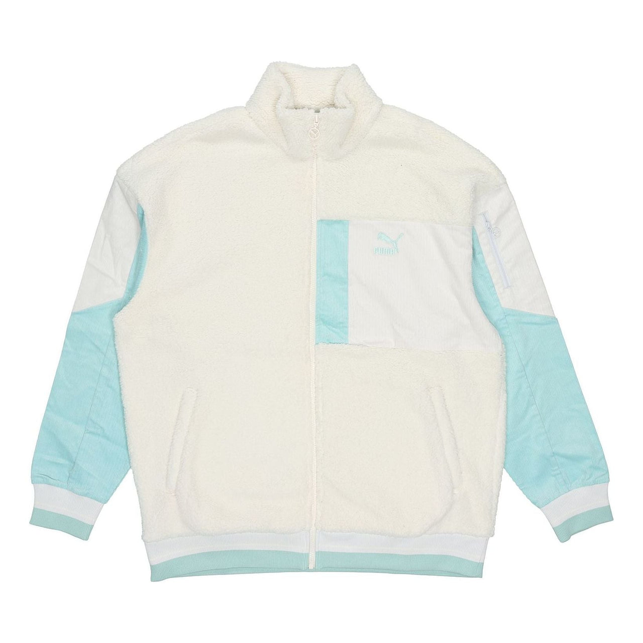 PUMA Retro Sherpa Jacket 'Beige Blue' 534678-93