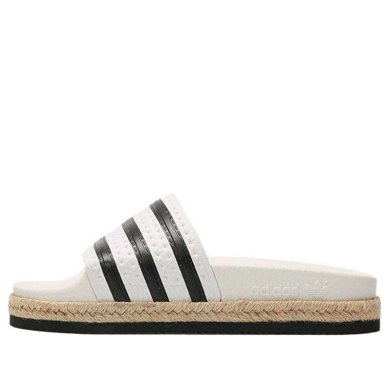 (WMNS) adidas originals Adilette Sports slippers 'White Black' CQ3092