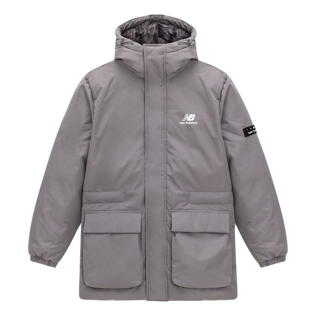 New Balance Windproof Long Down Jacket 'Grey' AMJ23341-ZNC