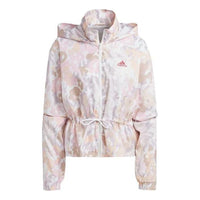 (WMNS) adidas Graphic Windbreaker 'White Pink' IC0555