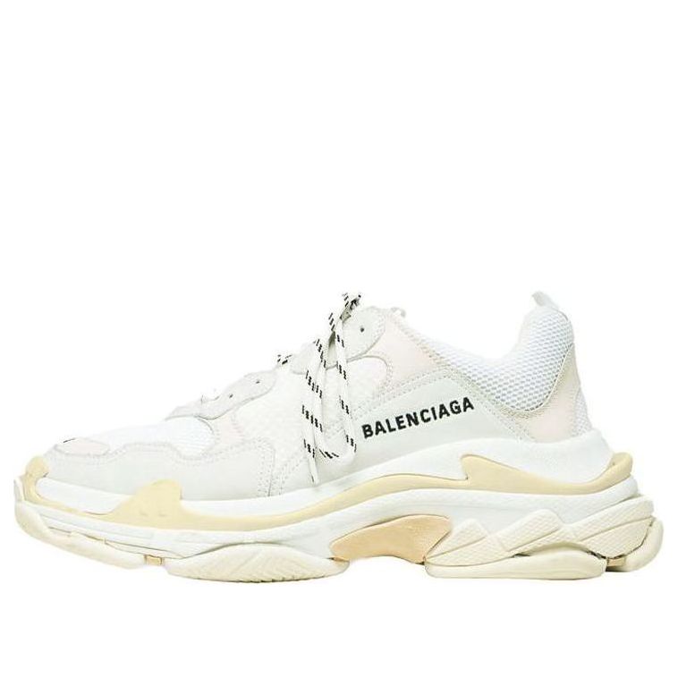 حذاء رياضي Balenciaga Triple S باللون الأبيض تان 2018 534217W09E19000