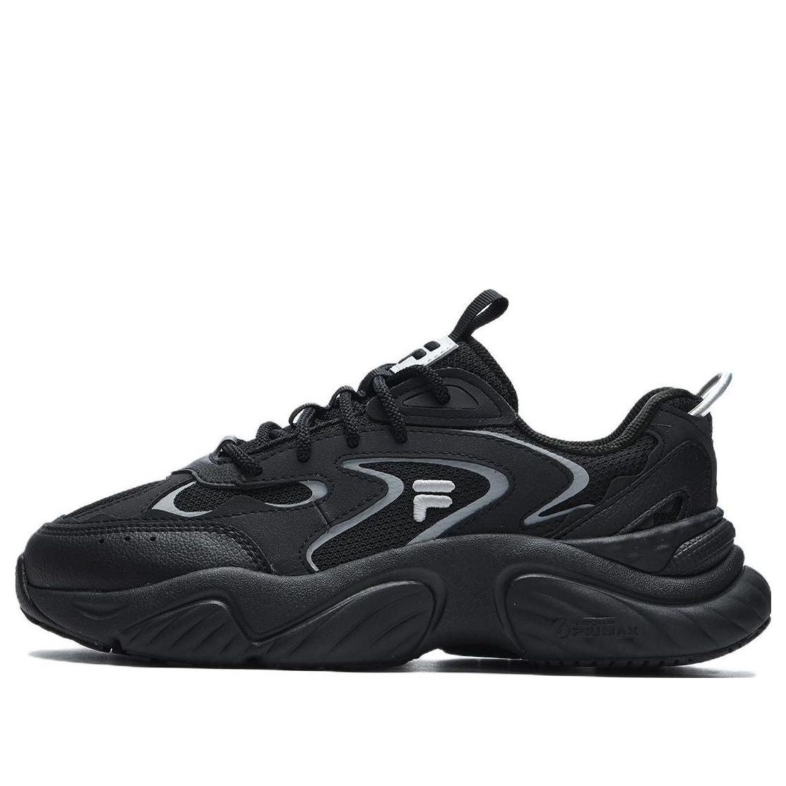 (WMNS) FILA FUSION Conch DX Sneakers 'Black Silver' T12W311111FBS