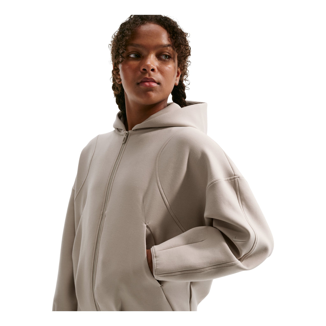 (WMNS) Nike MAVN Therma-FIT Knit Full-Zip Hoodie 'Cream II Black' IM1763-236
