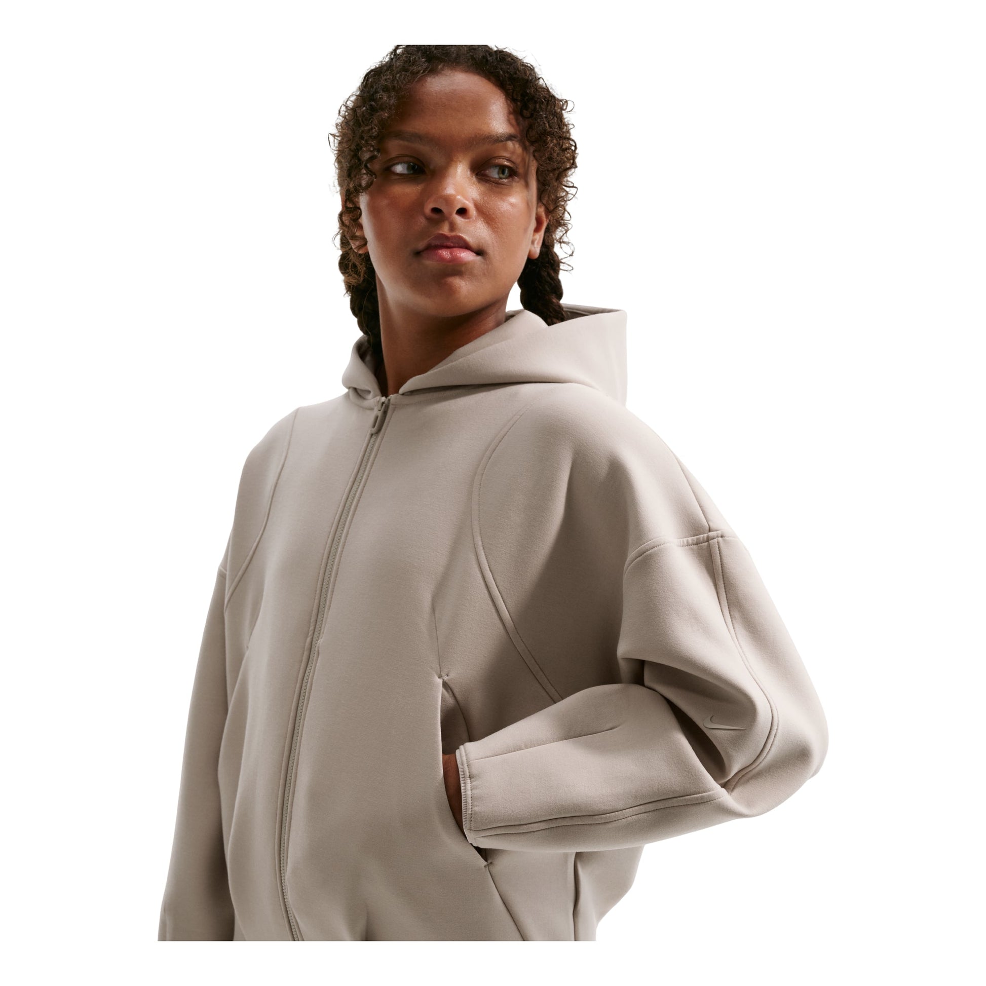 (WMNS) Nike MAVN Therma-FIT Knit Full-Zip Hoodie 'Cream II Black' IM1763-236