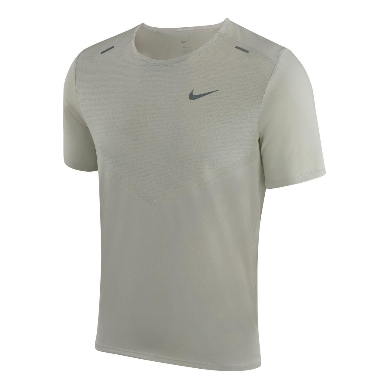 Men's Nike Dri-FIT Rise 365 Breathable Soft Solid Color Running Short Sleeve Light Bone T-Shirt CZ9185-072