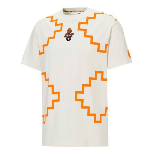 Men's PUMA x PRONOUNCE Elevated Tee Crossover Geometry Pattern Athleisure Casual Sports Short Sleeve Creamy White 532145-93