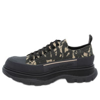 Alexander McQueen Graffiti Tread Slick Lace-up Sneakers 'Beige Green Black' 705668W4TG59787