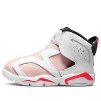 (TD) حذاء Air Jordan 6 Retro Little Flex وردي/أحمر/أبيض DR8499-661