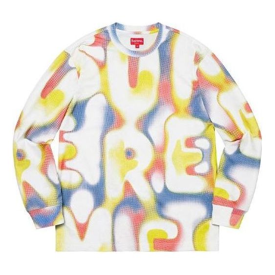 Supreme Half Tone L/S Top 'White Yellow Blue' SUP-SS21-520