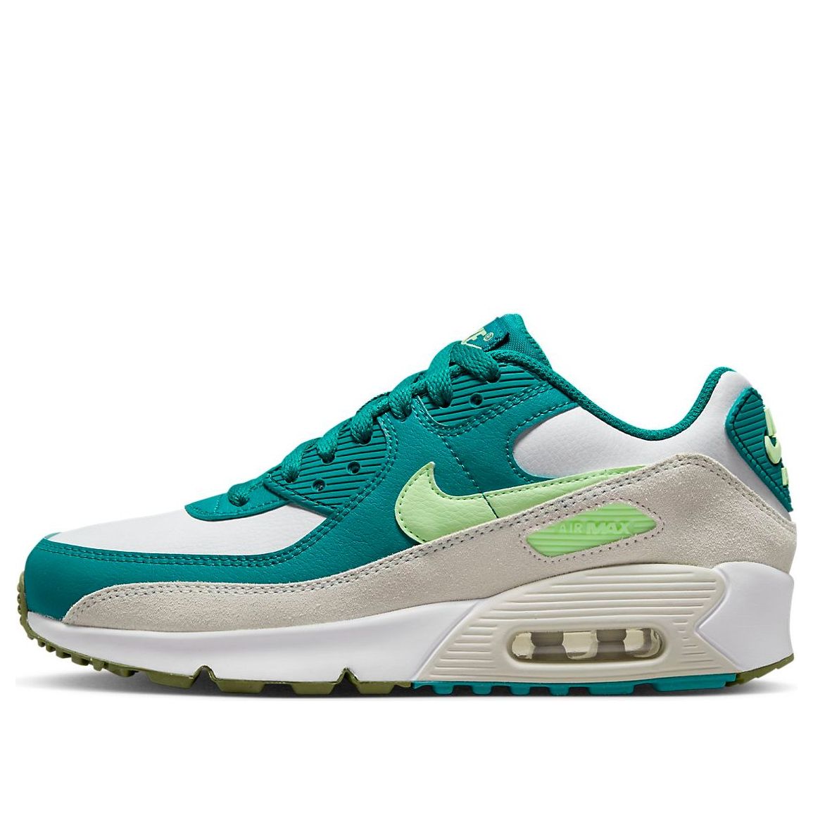 (GS) Nike Air Max 90 LTR 'Bright Spruce Barely Volt' CD6864-124