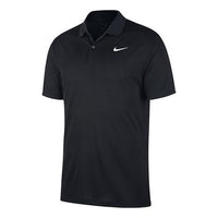 Men's Nike Solid Color Casual Outdoor Sports Golf Short Sleeve polo Black Polo Shirt BV0354-010