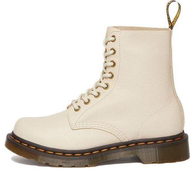 (WMNS) Dr.Martens 1460 Pascal Virginia Leather Boots 'Parchment Beige' 26802292