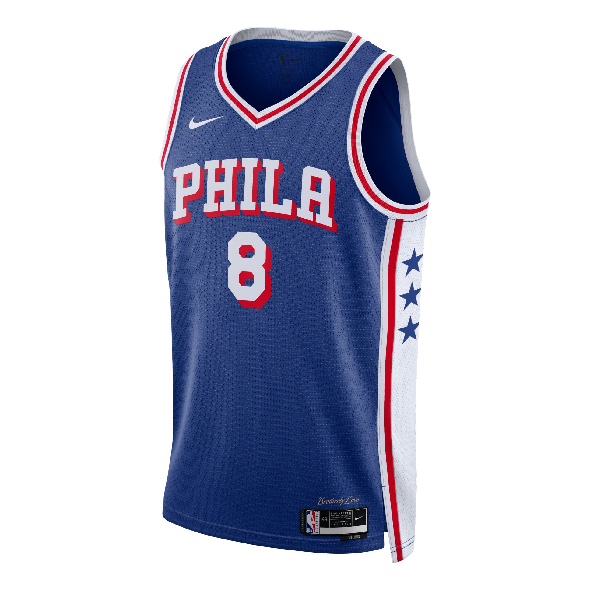 Nike Dri-FIT NBA Paul George Philadelphia 76ers Icon Edition Swingman Jersey 'Blue Red White' DX8620-495