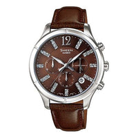 CASIO Large Leather Element Business Brown Analog SHE-5020L-5A