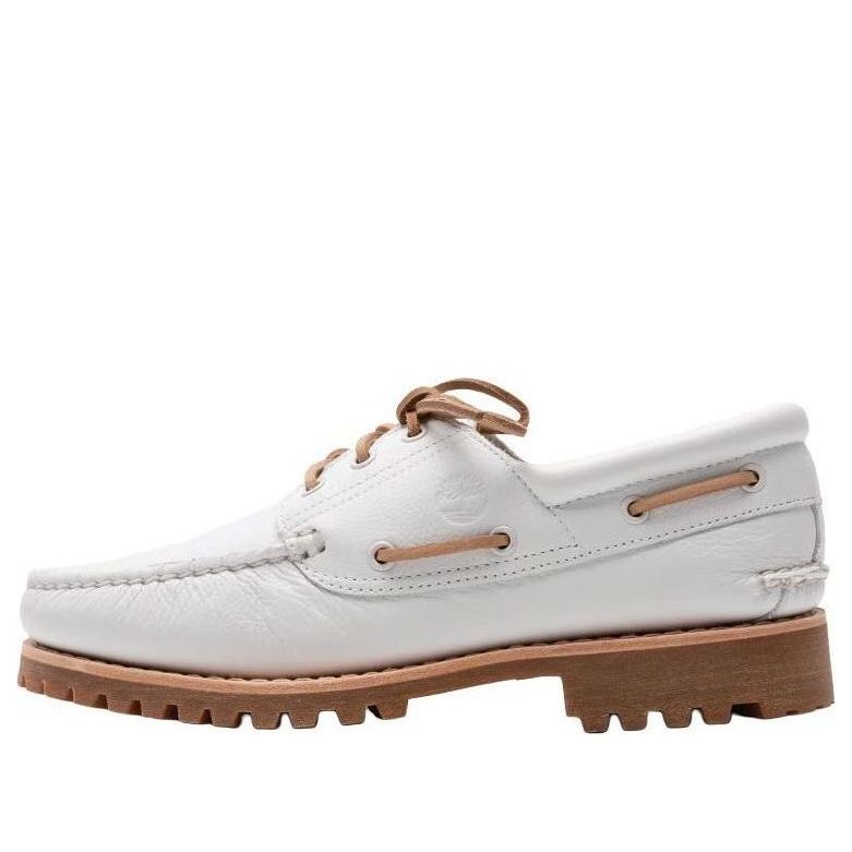 Timberland Authentic Handsewn Boat Shoes 'White Full Grain' A4149EM2