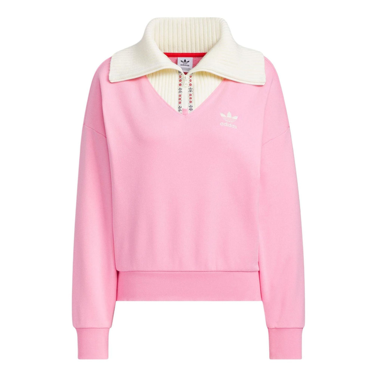 (WMNS) adidas Originals x Feifei RUAN Crewneck Sweatshirt Asia Sizing 'Pink' JE1607