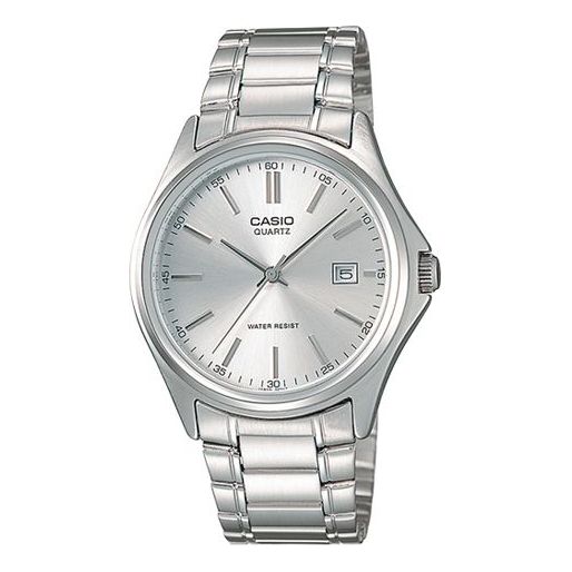 CASIO Waterproof Stainless Steel Strap Mens Silver Analog MTP-1183A-7A
