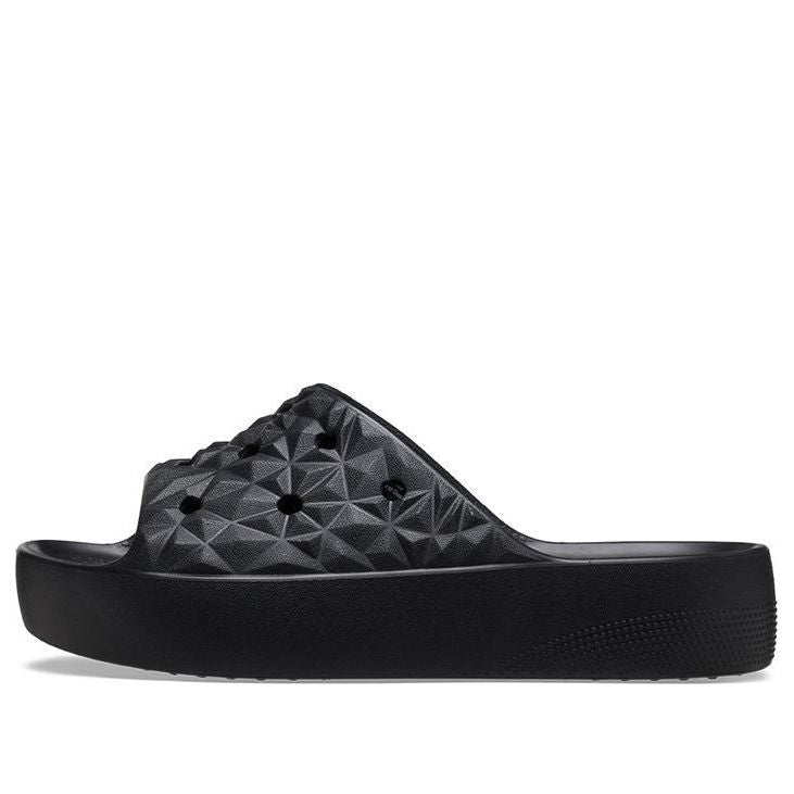 (WMNS) Crocs Classic Platform Slides 'Black' 209564-001