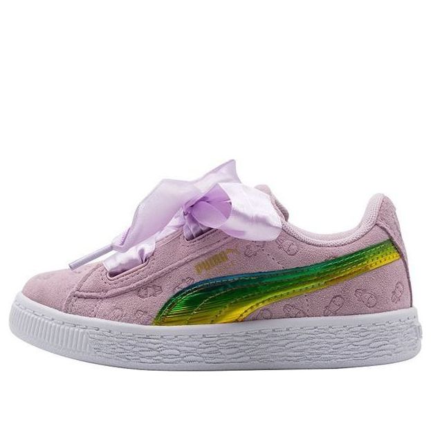 (PS) PUMA Basket Leisure Shoes Pink/Green 366642-01