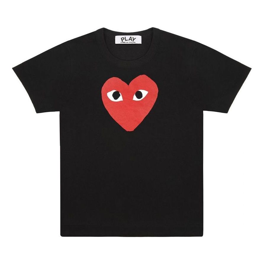 (WMNS) COMME des GARCONS PLAY T-Shirt Large Red Heart 'Black' AZ-T111-051-1