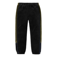 Supreme FW18 Velour Track Pant Black Velvet Long Pants Casual Pants SUP-FW18-247