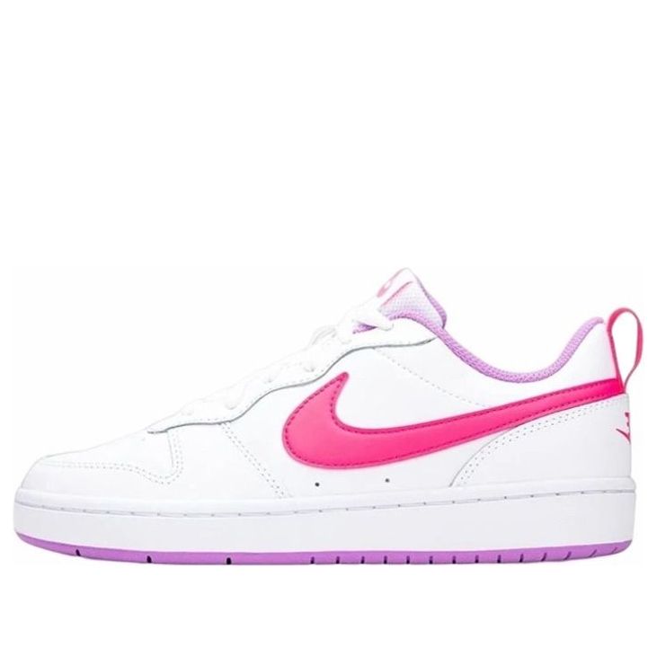 (GS) Nike Court Borough Low 2 'White Hyper Pink' BQ5448-111