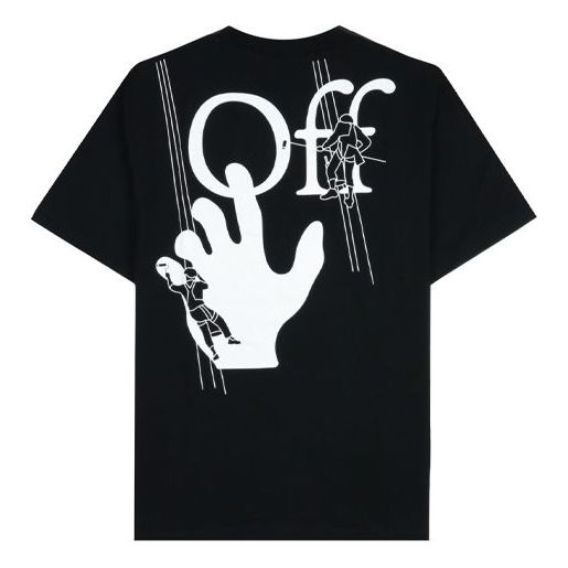 Off-White Pattern Printing Short Sleeve Black OMAA038E20JER0011001