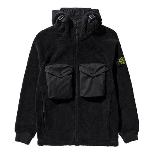 STONE ISLAND Cotton Pile Garment Dyed Sweatshirt 'Black' 751560134-V0029