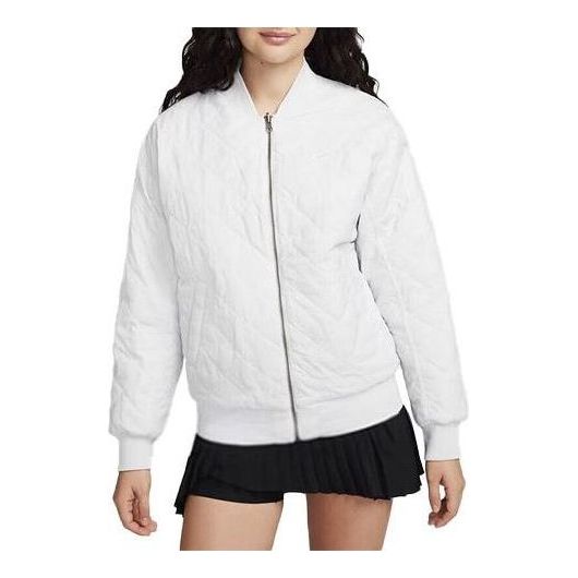 (WMNS) Nike Reversible Varsity Bomber Jacket 'White' DV7877-025